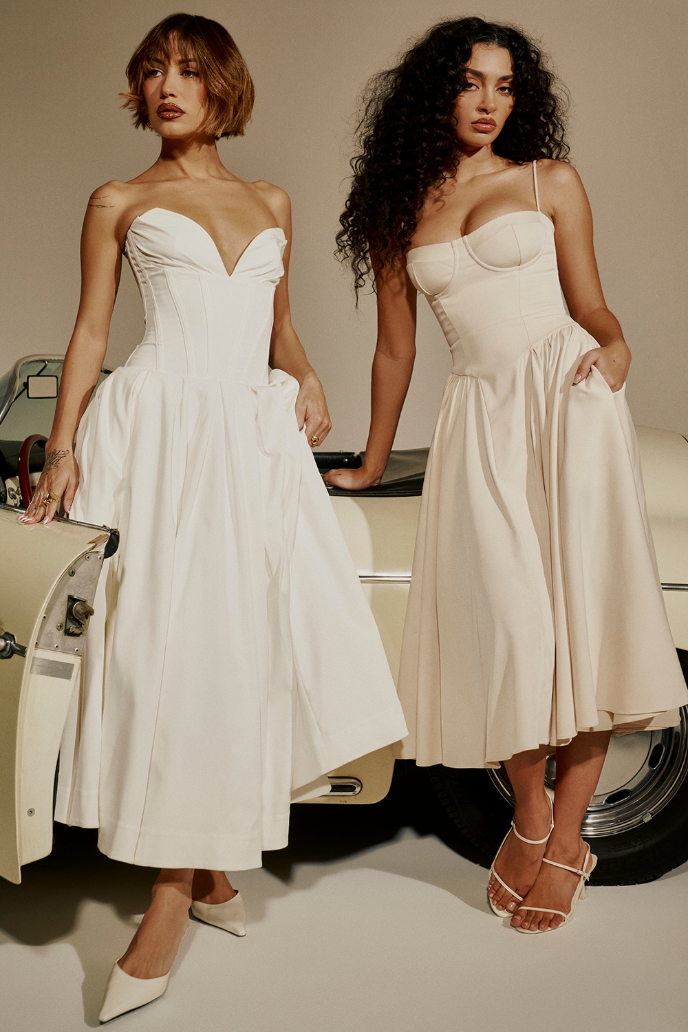 Samaria  Vintage Cream Corset Sundress — image 9