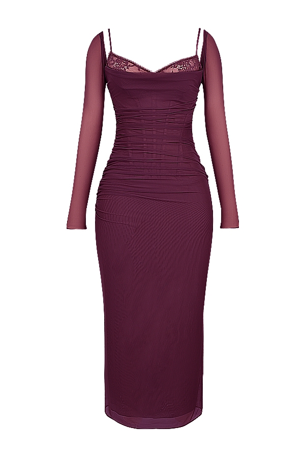 Katarina  Wine Maxi Dress — image 14