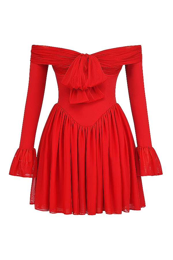Alana  Scarlet Off Shoulder Dress — image 18