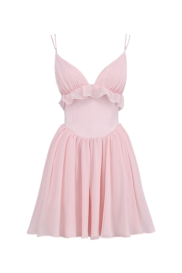 Amaris  Ballerina Pink Baby Doll Mini Dress — image 17
