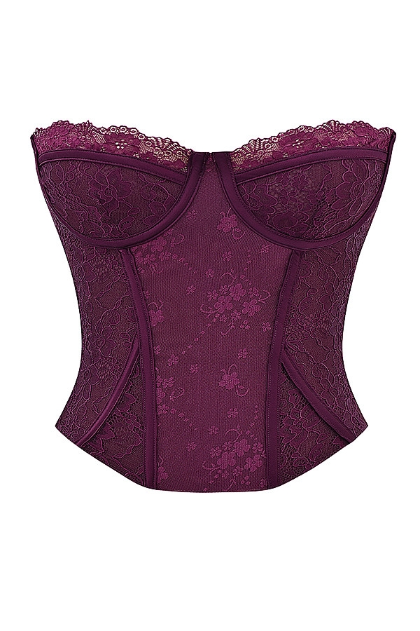Mistress Rocks Black Cherry Lace Underwired Corset - SALE — image 12
