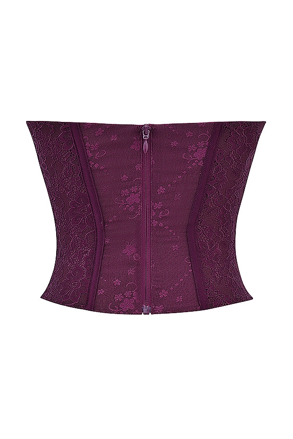 Mistress Rocks Black Cherry Lace Underwired Corset - SALE — image 14