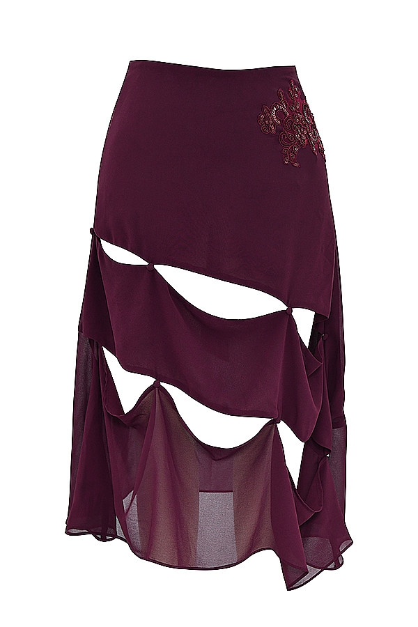 Mistress Rocks Black Cherry Embellished Midi Skirt - SALE — image 11