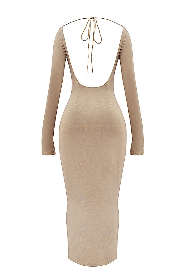 Mistress Rocks Camel Open Back Maxi Dress - SALE — image 10