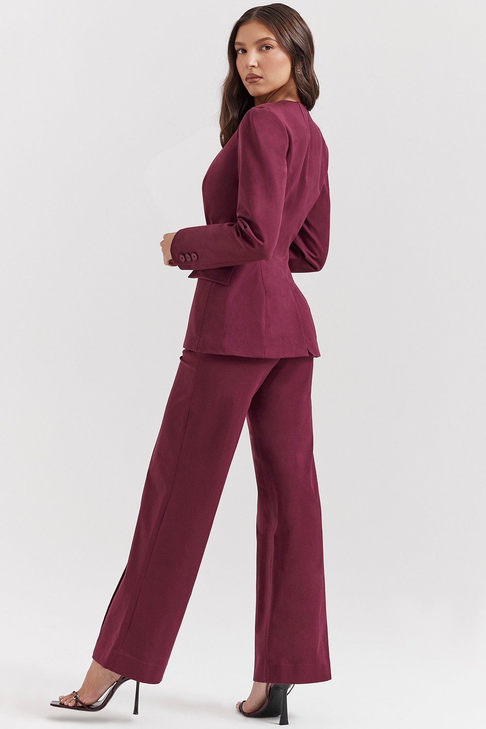Rivi  Wine Straight Leg Trousers — image 8