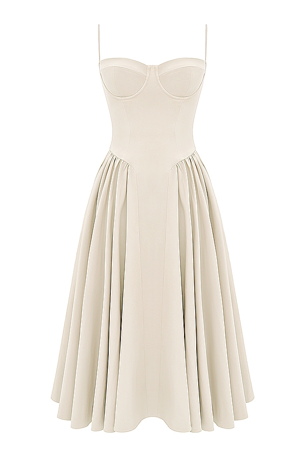 Samaria  Vintage Cream Corset Sundress — image 10
