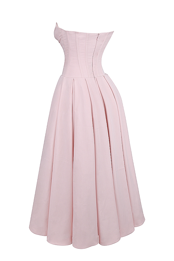 Lady  Ballerina Pink Strapless Midi Dress — image 11