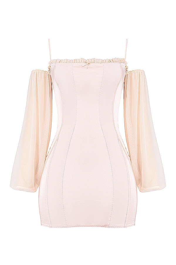 Mistress Rocks Peach Off Shoulder Mini Dress - SALE — image 11