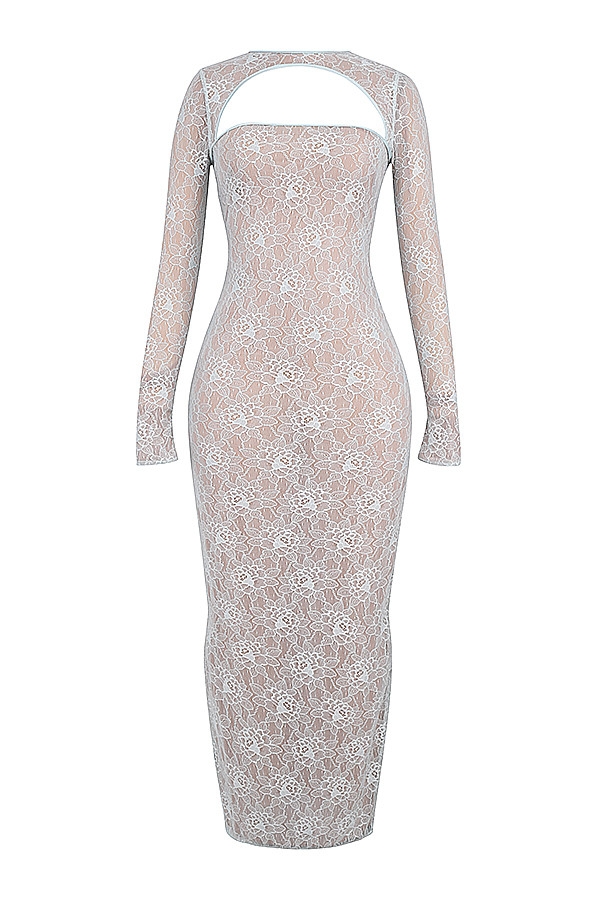 Mistress Rocks Baby Blue Lace Maxi Dress - SALE — image 12