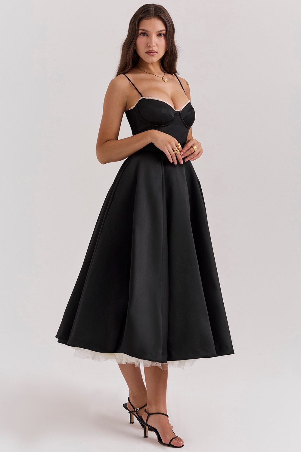 Mademoiselle  Black Tulle Midi Dress — image 6