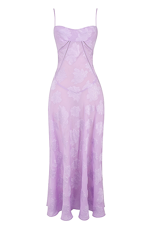 Seren  Orchid Floral Lace Back Maxi Dress — image 13
