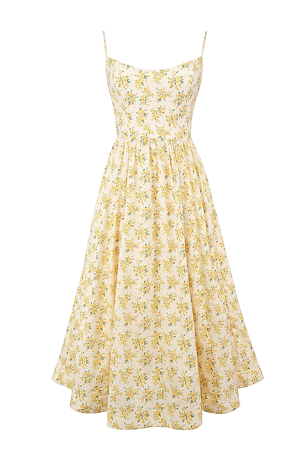 Lolita  Buttercup Vintage Floral Print Cotton Corset Sundress — image 10