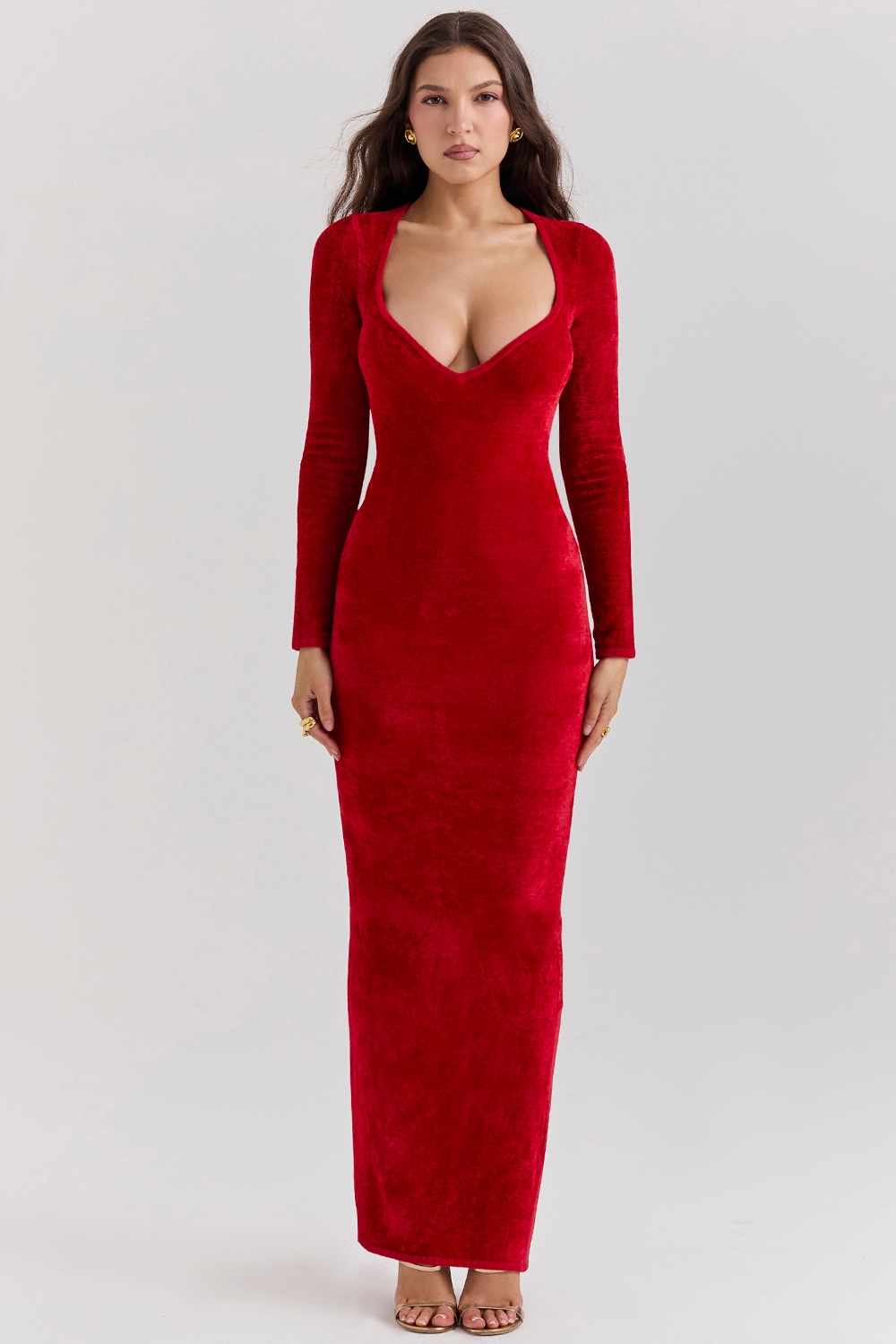 Aria  Scarlet Chenille Sweetheart Dress — image 3