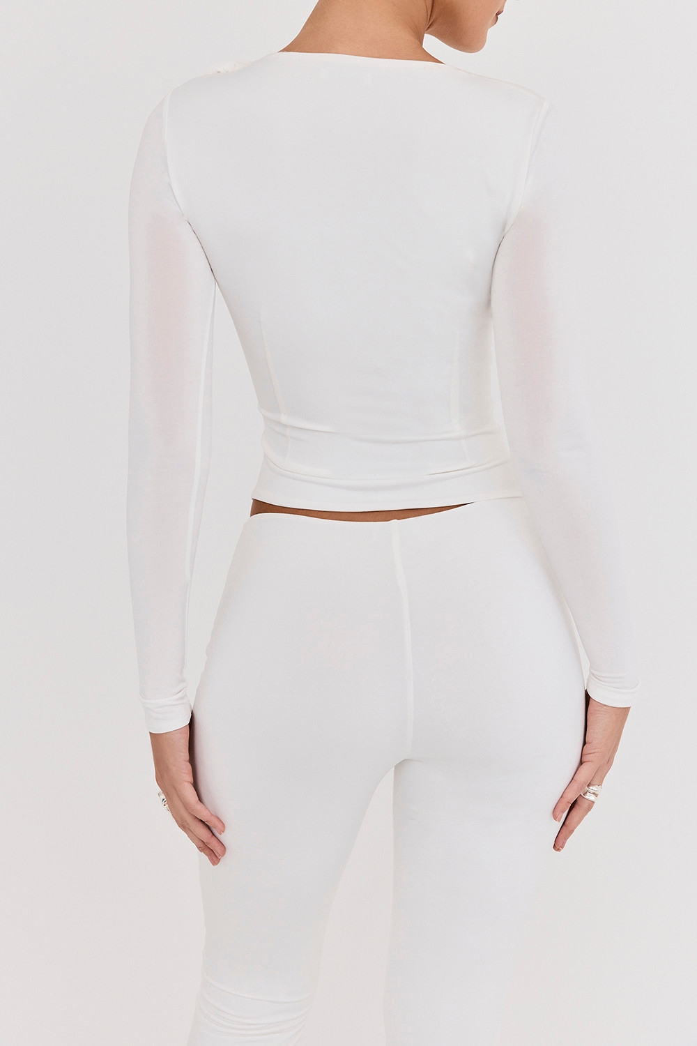 Mistress Rocks Ivory Flower Embellished Top - SALE — image 9