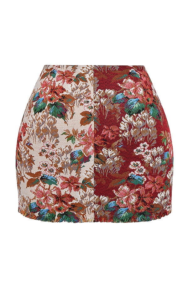 Mistress Rocks Tapestry Jacquard Wrap Front Mini Skirt - SALE — image 14