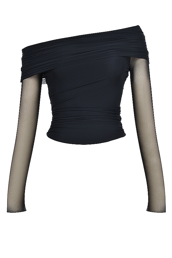 Mistress Rocks Black Draped Top - SALE — image 10