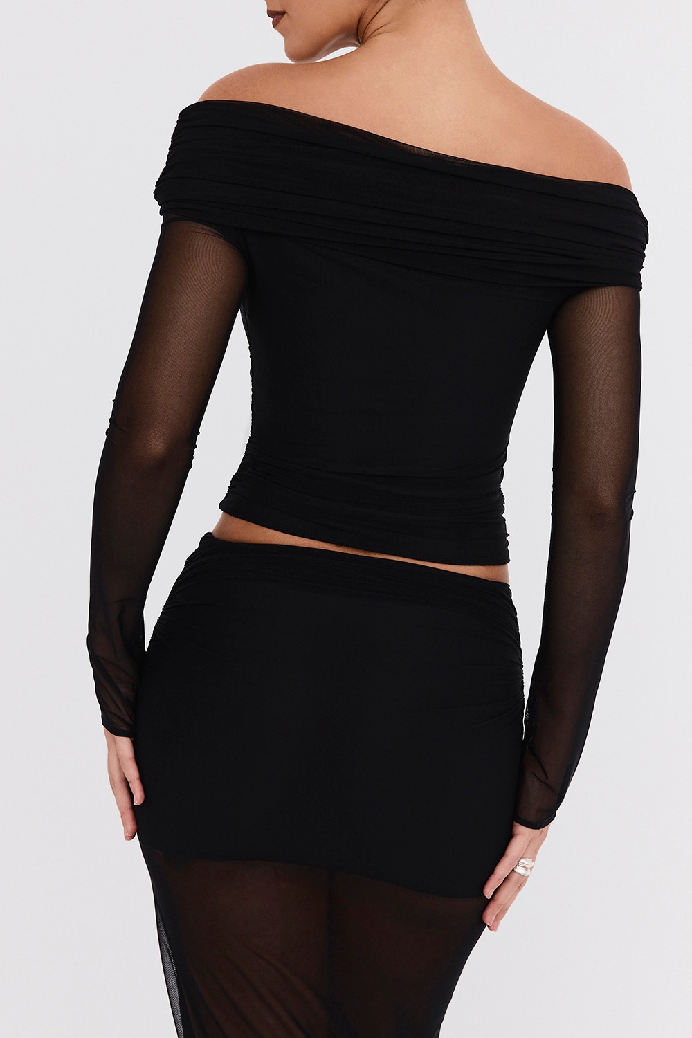 Mistress Rocks Black Draped Top - SALE — image 9