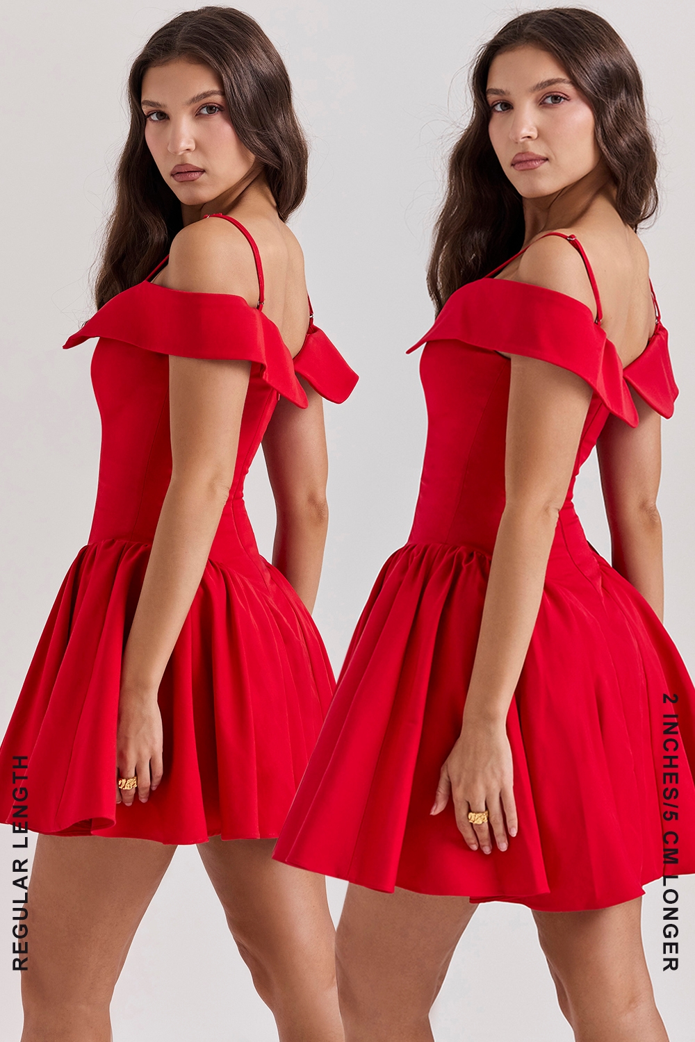Elida  Scarlet Off Shoulder Mini Dress — image 16
