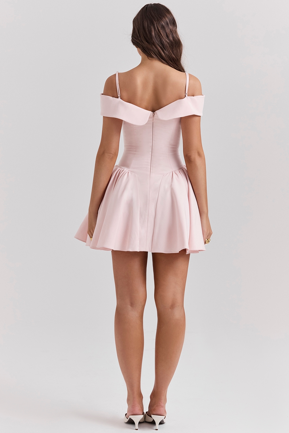 Elida  Ballerina Pink Off Shoulder Mini Dress — image 10