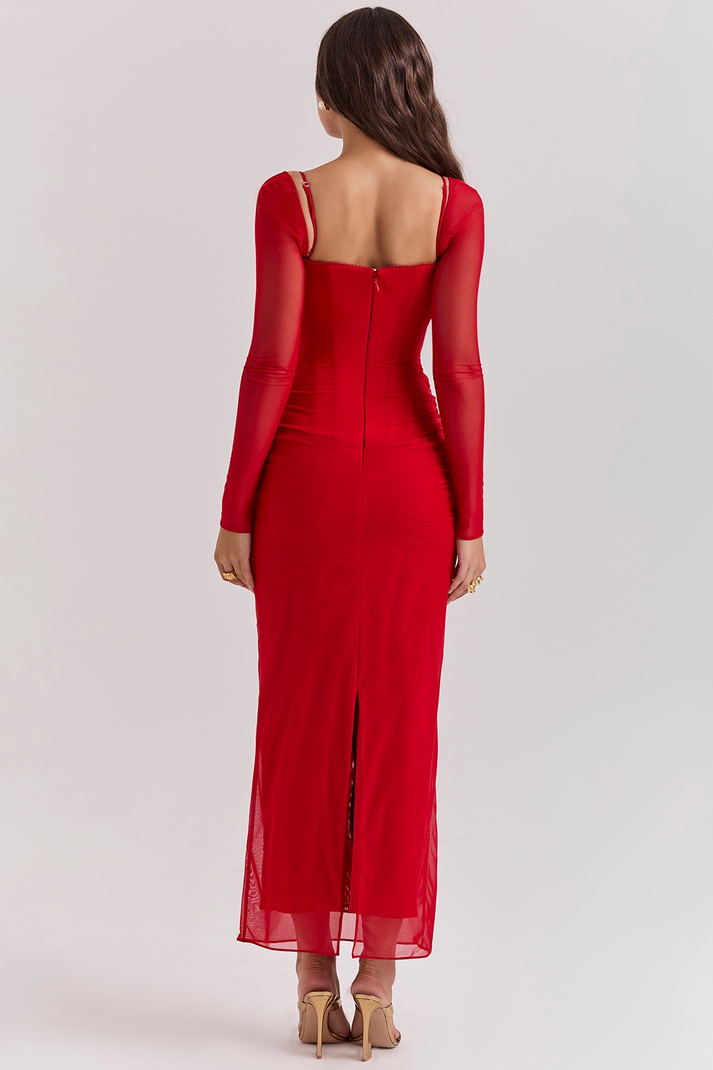 Katarina  Scarlet Long Sleeve Maxi Dress — image 10