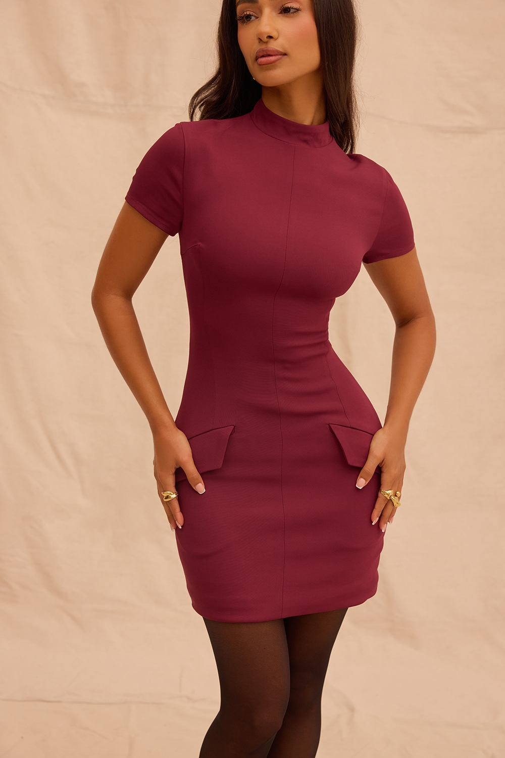 Alia  Mulberry Mini Dress — image 14