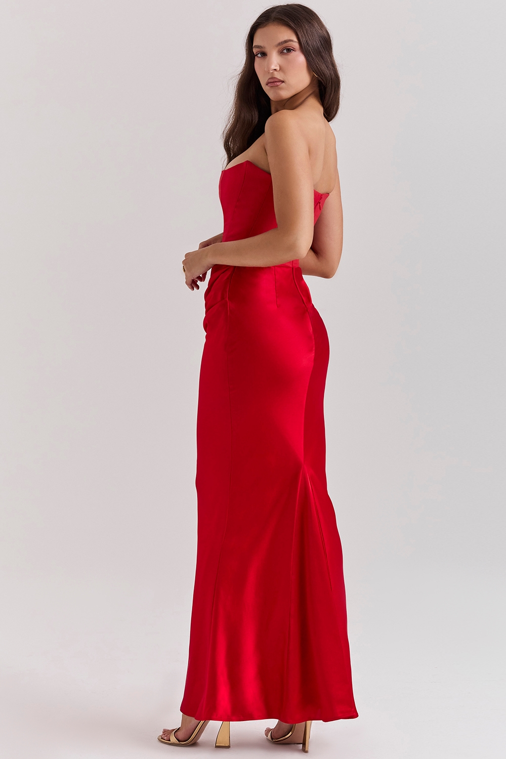 Persephone  Scarlet Strapless Corset Maxi Dress — image 8