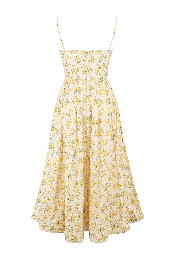 Lolita  Buttercup Vintage Floral Print Cotton Corset Sundress — image 12