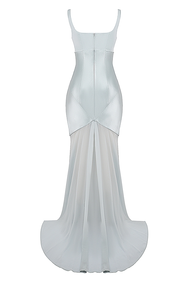 Vittoria  Pistachio Chiffon Floor Length Gown — image 15