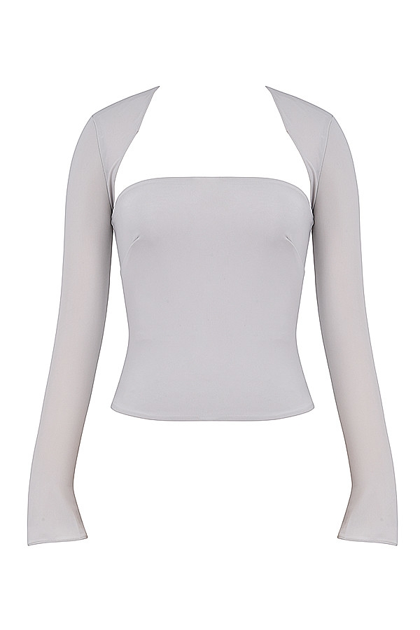 Mistress Rocks Smoke Strapless Top With Shrug - SALE — image 11