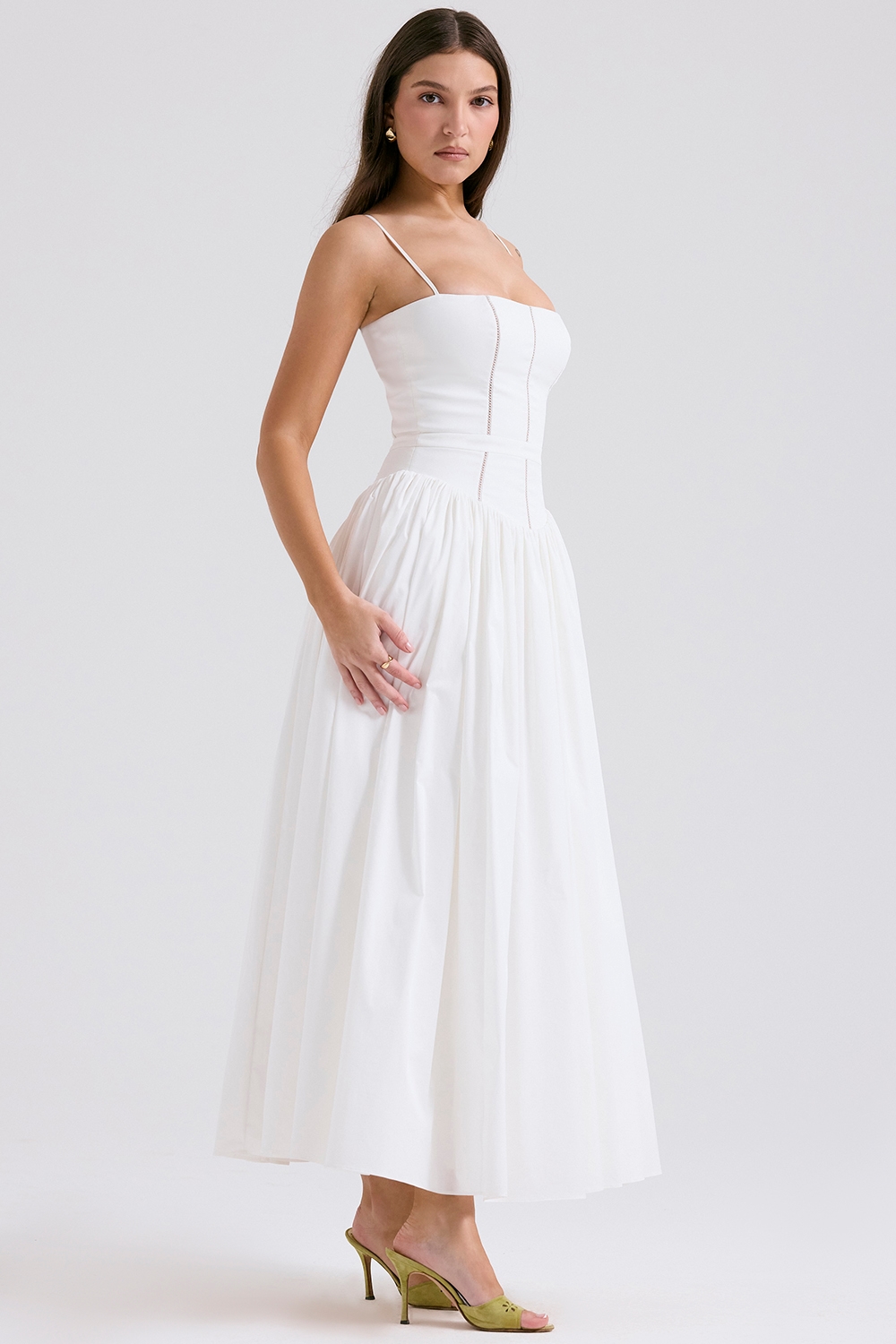 Ysabella  White Cotton Maxi Sundress — image 6