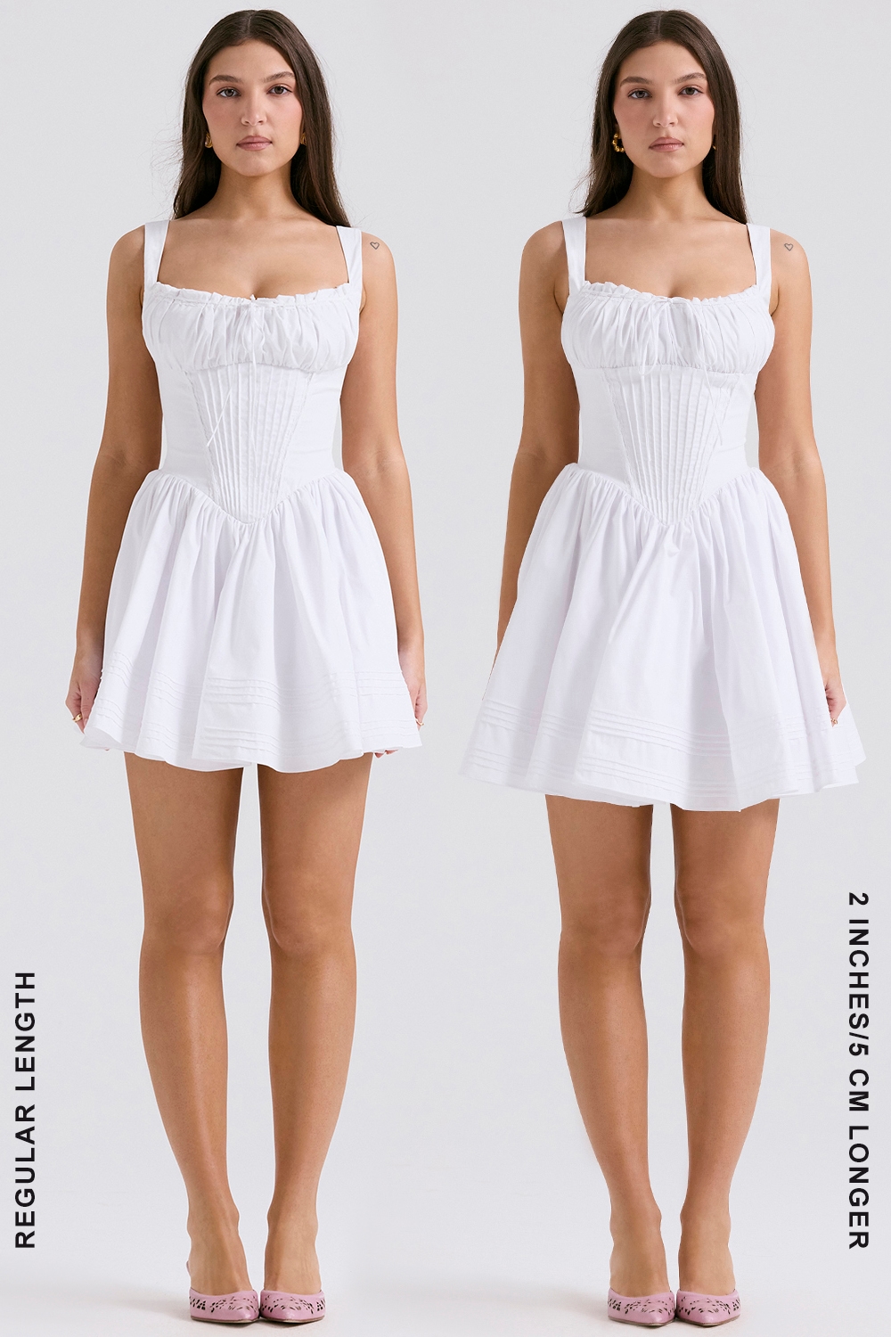 Natassia  White Cotton Mini Dress — image 14