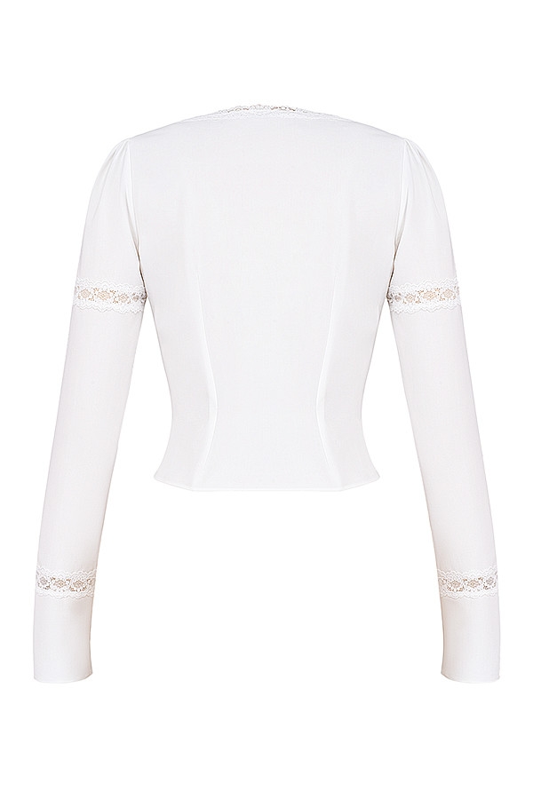 Mistress Rocks White Lace Trim Blouse - SALE — image 11