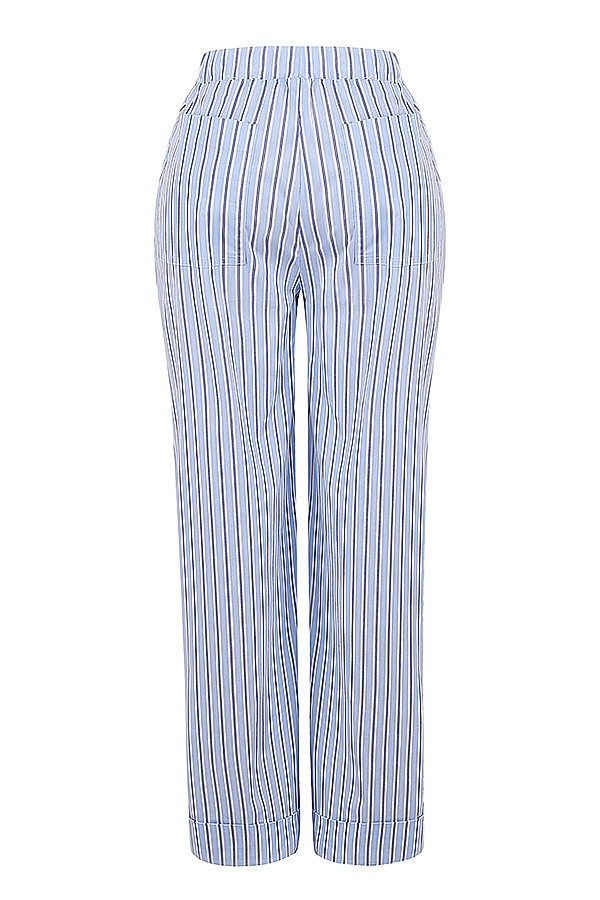 Mistress Rocks Blue Striped Baggy Trousers - SALE — image 10