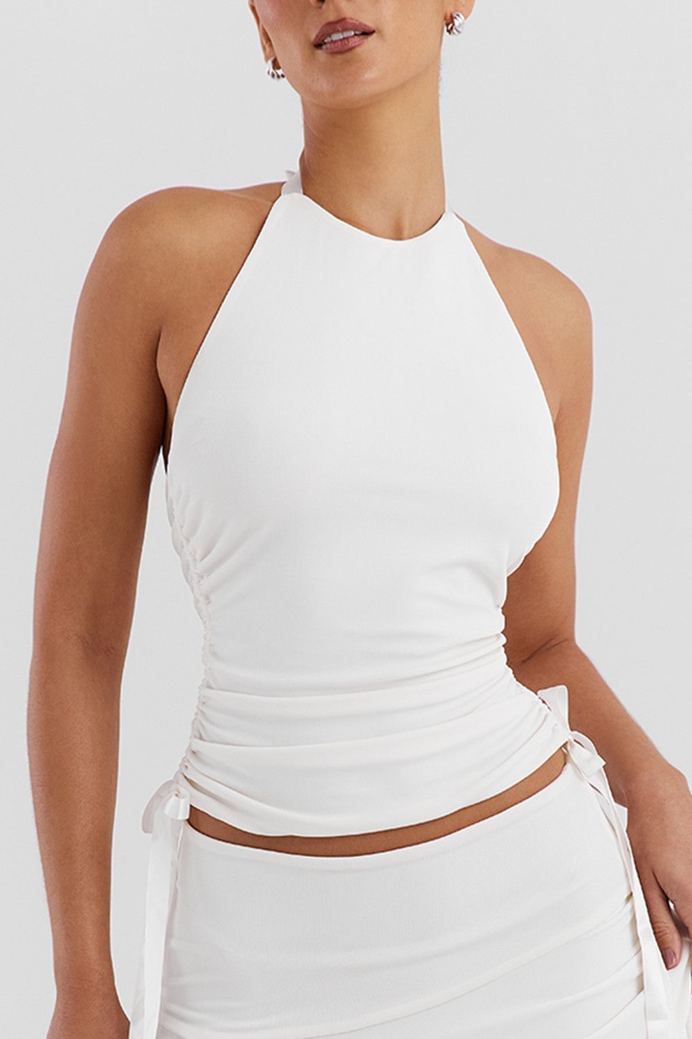 Mistress Rocks Ivory Open Back Halter Top - SALE