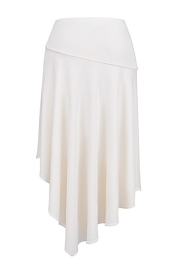 Mistress Rocks Ivory Asymmetric Midi Skirt - SALE — image 12