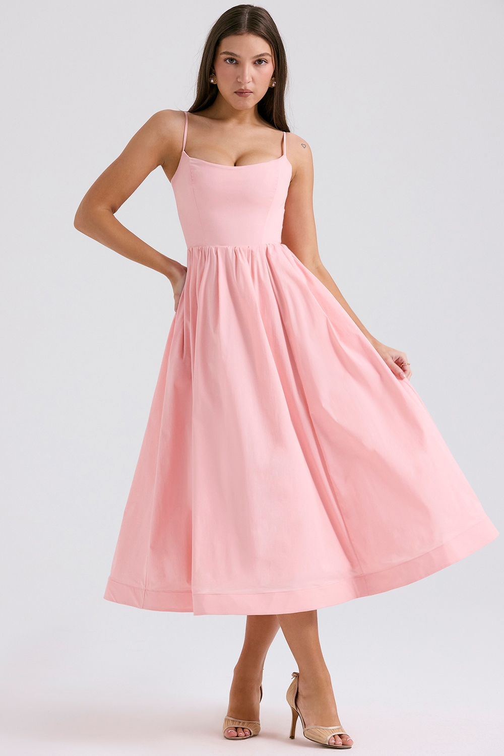 Lolita  Rose Pink Cotton Corset Sundress — image 3
