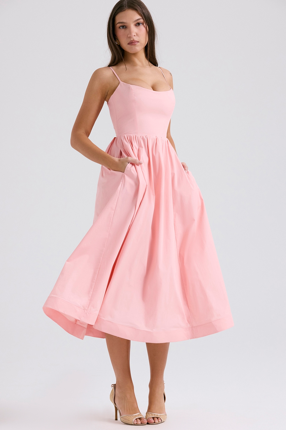 Lolita  Rose Pink Cotton Corset Sundress — image 5