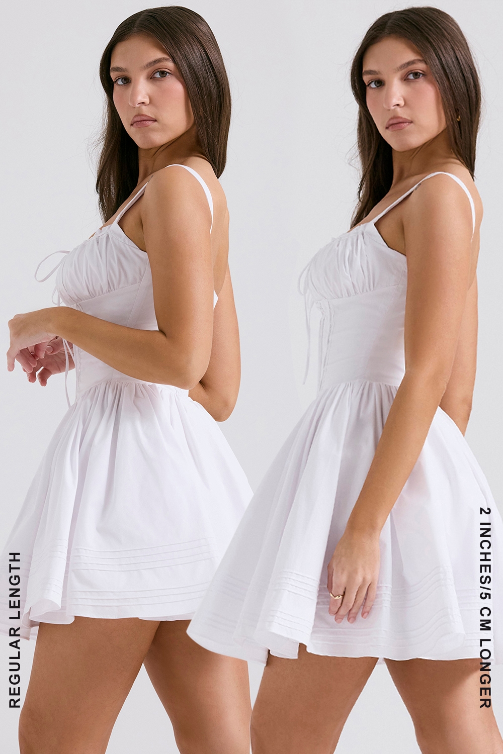 Natassia  White Cotton Mini Dress — image 15