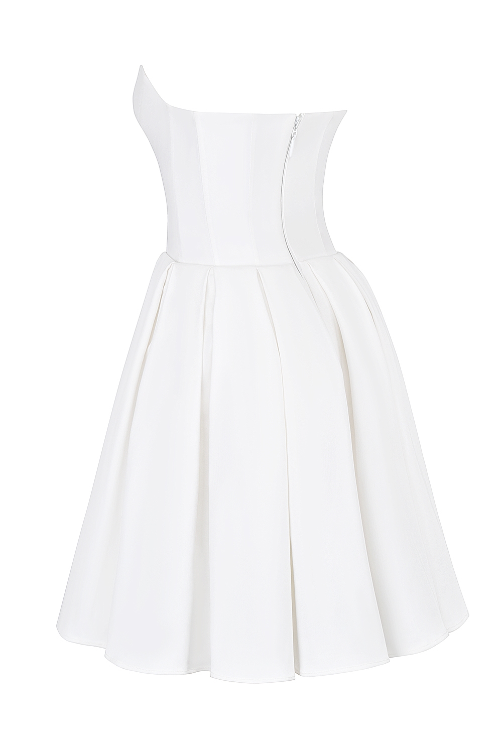 Emmanuela  White Strapless Pleated Mini Dress — image 16