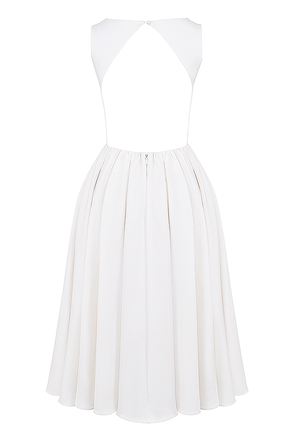 Cindy White Twill Midi Sundress — image 14