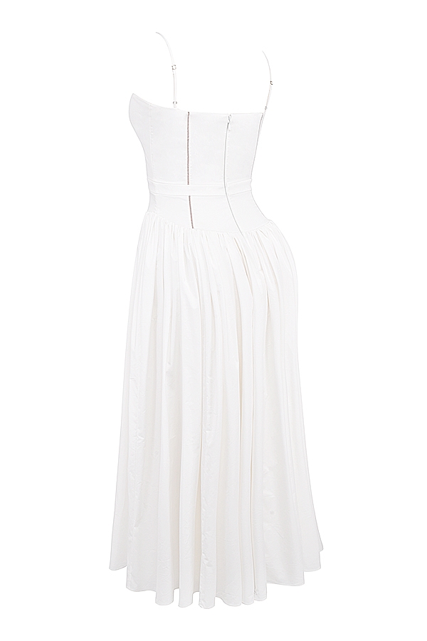 Ysabella  White Cotton Maxi Sundress — image 13