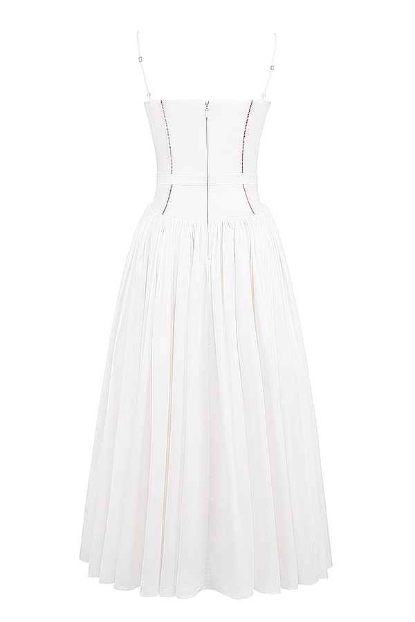 Ysabella  White Cotton Maxi Sundress — image 14
