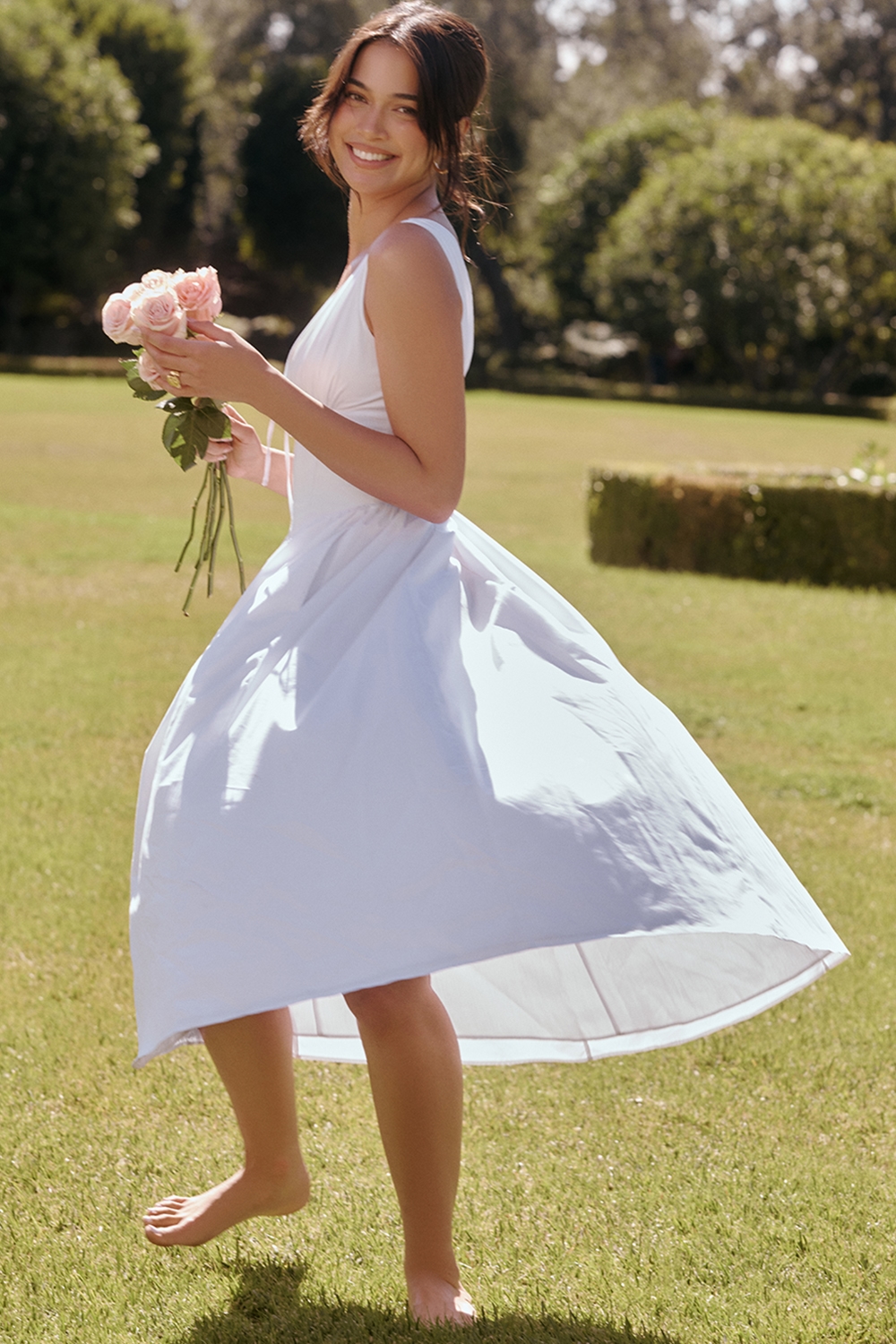 Emmelina  White Cotton Corset Sundress — image 10