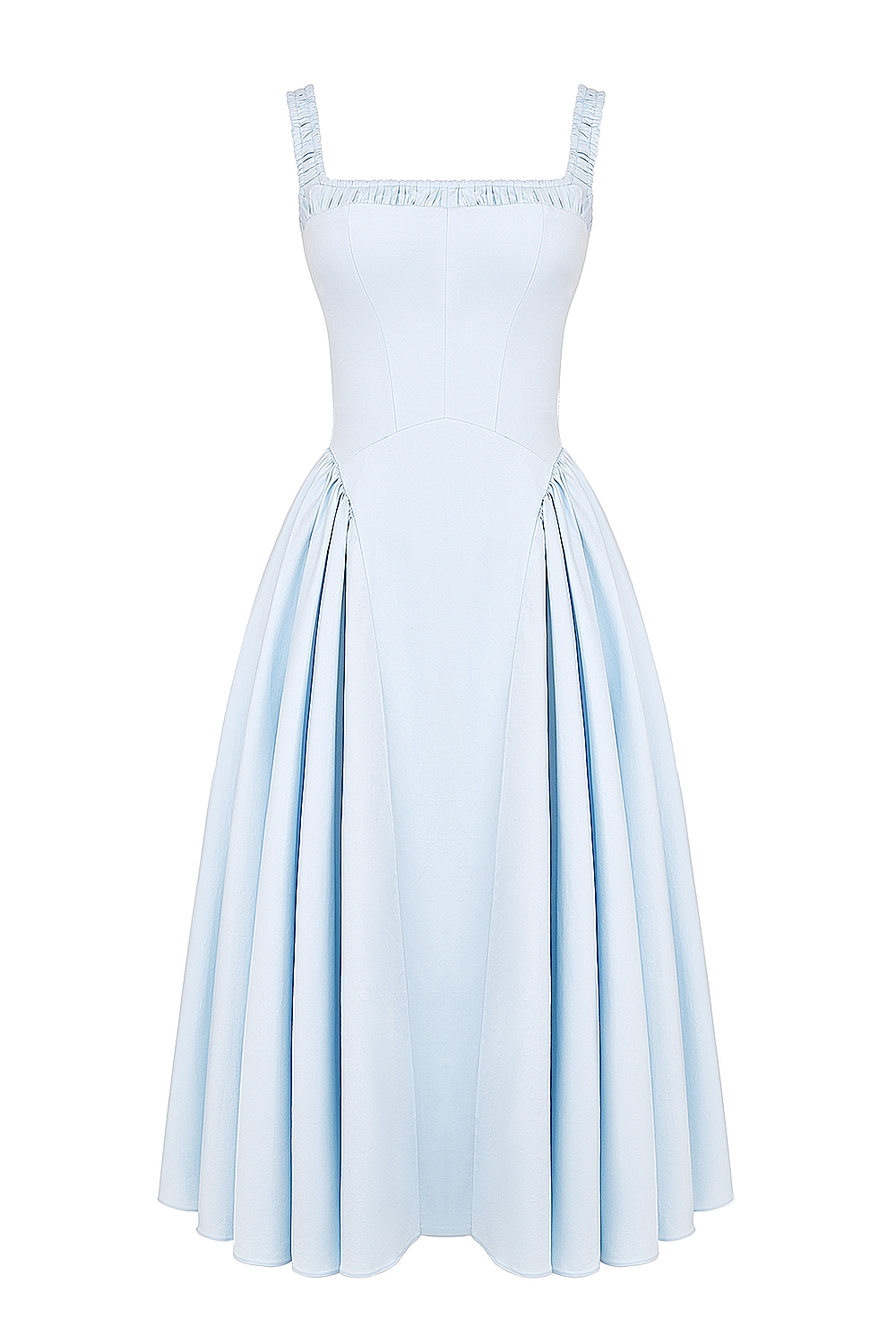 Dorothy  Italian Azure Cotton Midi Sundress — image 10