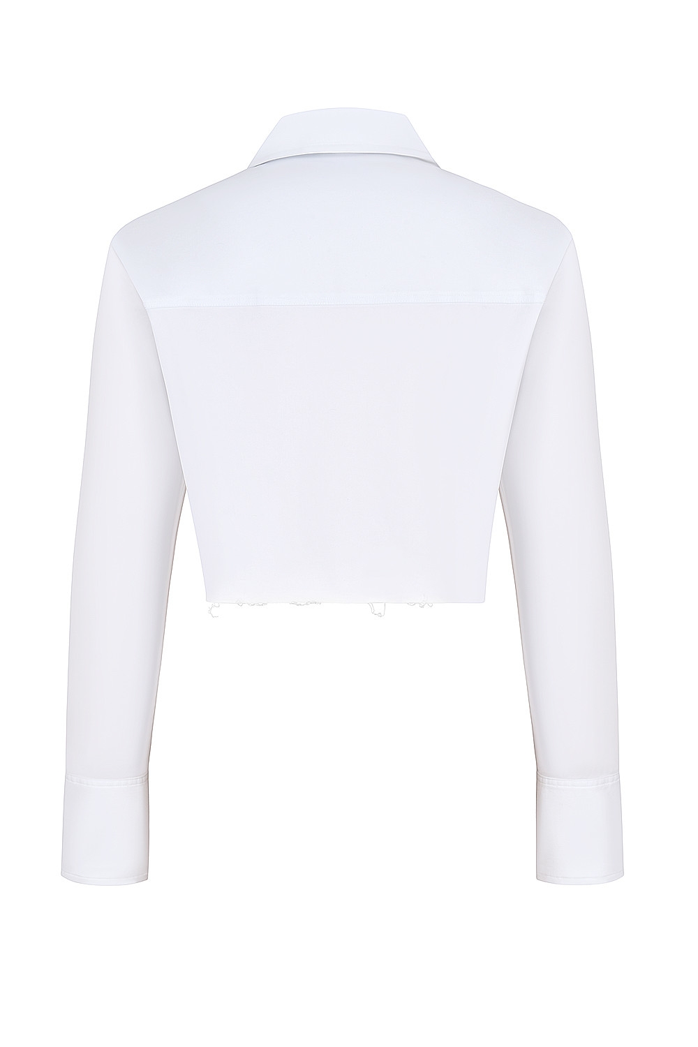 Mistress Rocks White Cropped Cotton Shirt - SALE — image 13