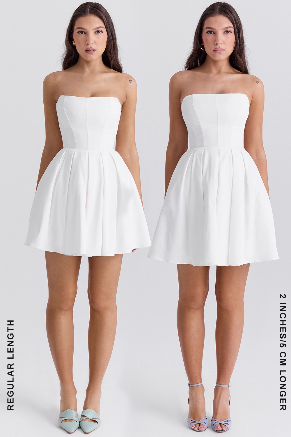 Emmanuela  White Strapless Pleated Mini Dress — image 13