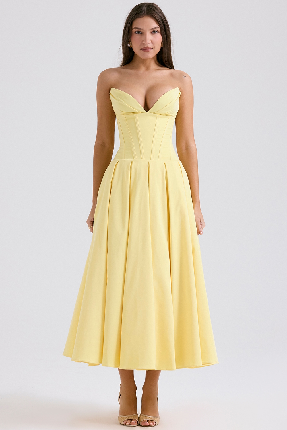 Lady  Sunshine Strapless Tulle Midi Dress — image 1