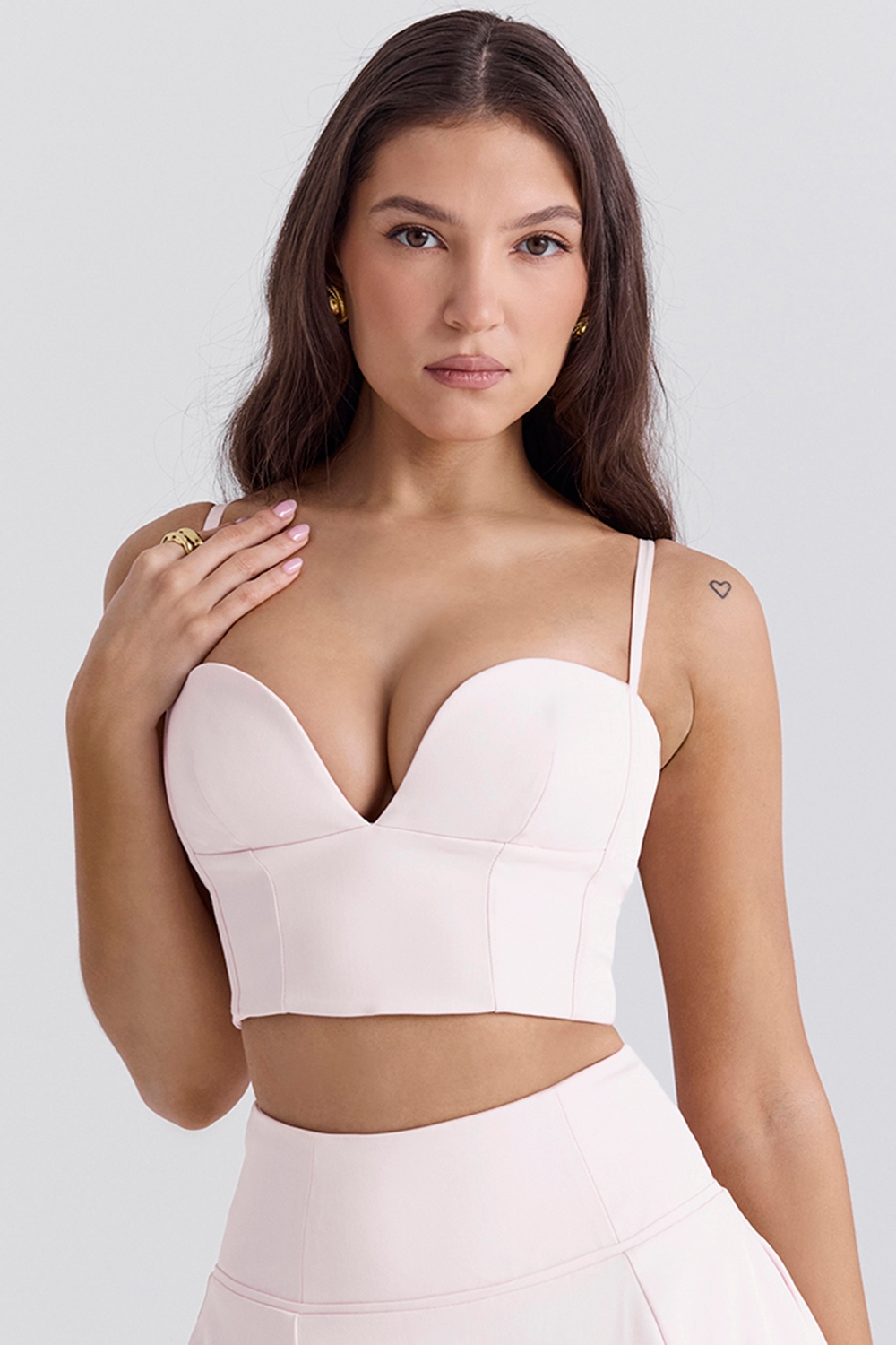 Pabla Ballerina Pink Cropped Bralette Top
