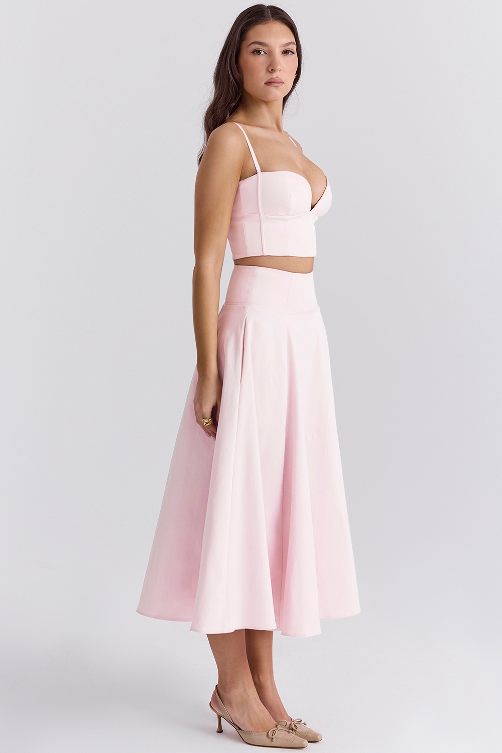 Rita  Ballerina Pink A-Line Midi Skirt — image 7