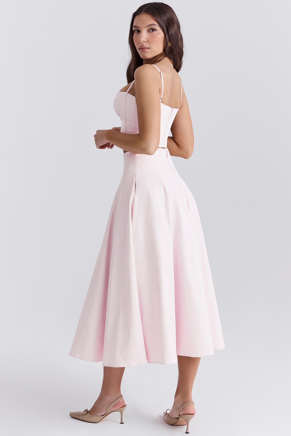 Rita  Ballerina Pink A-Line Midi Skirt — image 9